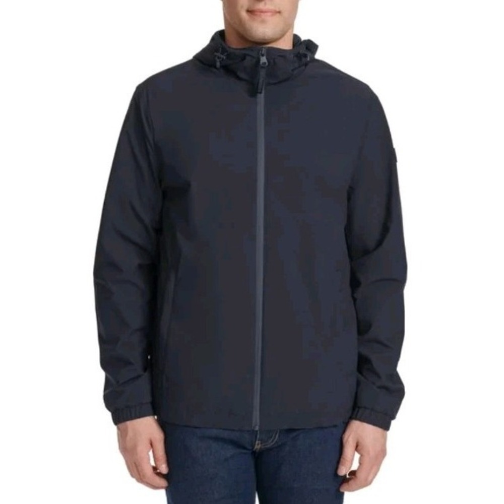 Calvin Klein Mens Windbreaker Jacket,‎ Blue Size XL